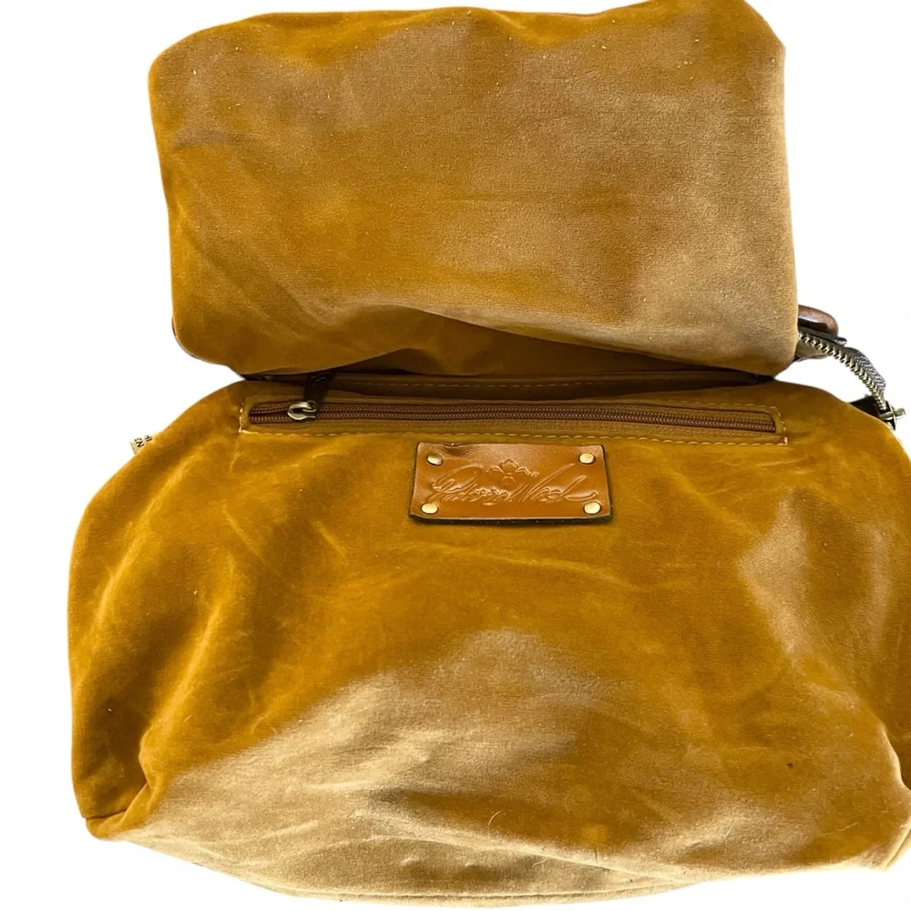 Patricia Nash Paris Cognac Leather Satchel
